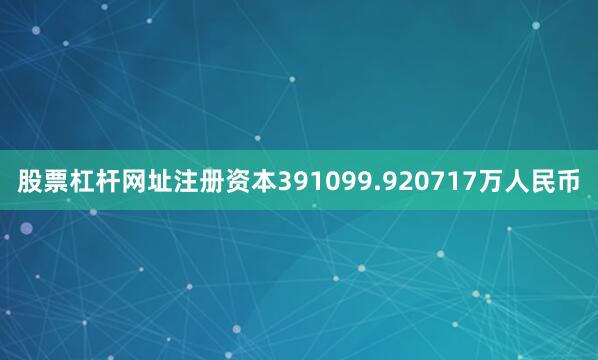 股票杠杆网址注册资本391099.920717万人民币
