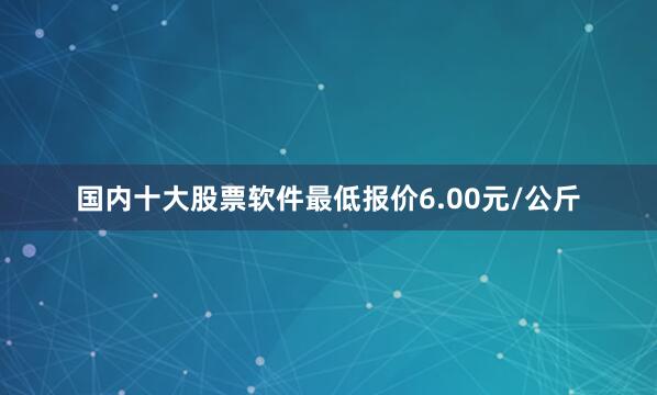 国内十大股票软件最低报价6.00元/公斤